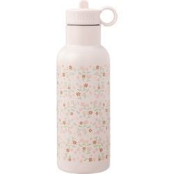 Fresk Garden Flowers Παιδικό Παγούρι Θερμός Ανοξείδωτο BPA Free με Καλαμάκι Μπεζ 500ml