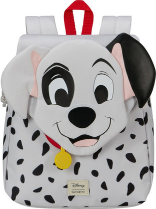 Samsonite Happy Sammies Disney Dog Σχολική Τσάντα Πλάτης Νηπιαγωγείου Λευκή