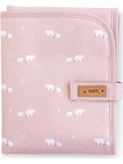 Saro Polar Bear Φορητή Αλλαξιέρα Μωρού Πλαστική 64x33.5cm Ροζ