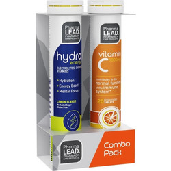 Pharmalead Hydro Energy Lemon 20s + Vitamin C 1000mg 20 Αναβράζοντα Δισκία