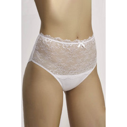 Dreams Ψηλόμεσο Γυναικείο Slip με Δαντέλα Λευκό DR-575