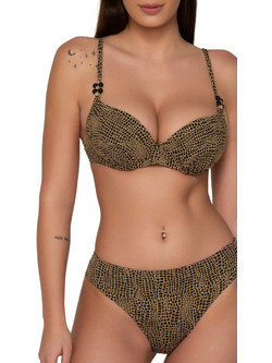 Luna Bikini Top με Ενίσχυση Καφέ 94433