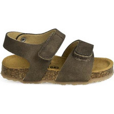 Plakton Παιδικά Πέδιλα για Αγόρι Ανατομικά Καφέ Suede 855459