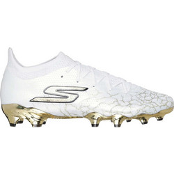 Skechers SKX 01 FG 252021-WBGD Ποδοσφαιρικά Παπούτσια με Τάπες και Καλτσάκι Λευκά