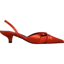 Corina Γόβες Slingback με Λεπτό Χαμηλό Τακούνι & Φιόγκο Μπορντό M5312