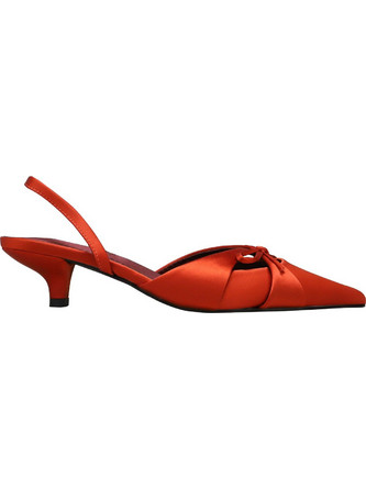 Corina Γόβες Slingback με Λεπτό Χαμηλό Τακούνι & Φιόγκο Μπορντό M5312