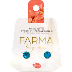 Farma Bijoux Γυναικεία Σκουλαρίκια Καρφωτά από Ορείχαλκο με Swarovski BE58C51