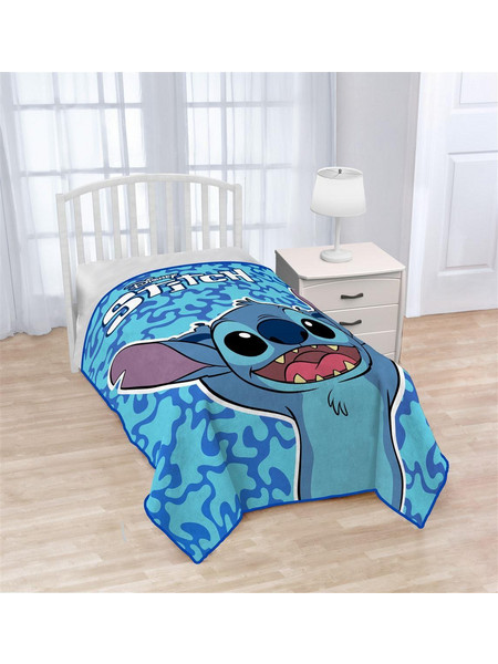 Dimcol Παιδική Κουβέρτα Βελουτέ Stitch 515 160x240 Μπλε