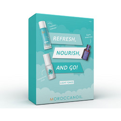 Moroccanoil Refresh Nourish And Go Light Σετ Περιποίησης Μαλλιών Dry Shampoo 62ml + Λάδι 25ml + Fragrance Mist 30ml