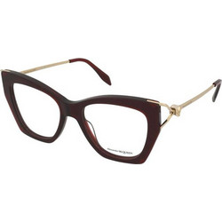 Alexander McQueen AM0376O 003 Γυναικείος Σκελετός Γυαλιών Οράσεως Κοκάλινος Μεταλλικός Χρυσός Καφέ