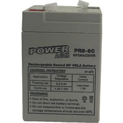 PR5-6C Μπαταρία VRLA-AGM 6V 5Ah
