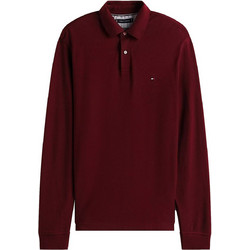 Tommy Hilfiger Ανδρική Μπλούζα Polo Μακρυμάνικη Μπορντό MW0MW20183-XIH