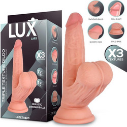 LateToBed Lux Lars Ρεαλιστικό Dildo με Βεντούζα & Όρχεις 19.5cm Flesh
