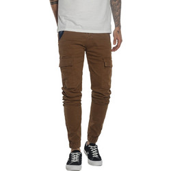 Cover Ανδρικό Παντελόνι Cargo Joggers Ελαστικό Κανονική Εφαρμογή Καφέ TO190-W19