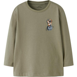 Name It Space Παιδικό T-Shirt Μακρυμάνικο Χακί 13234712