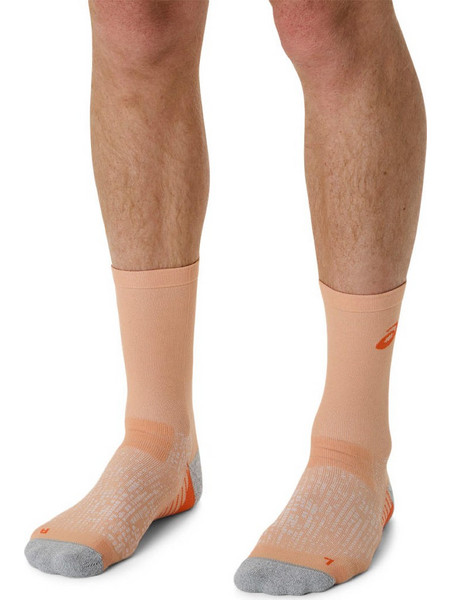 ASICS Performance Run Ανδρικές Κάλτσες Ψηλές με Σχέδια Σομόν 3013B002-800