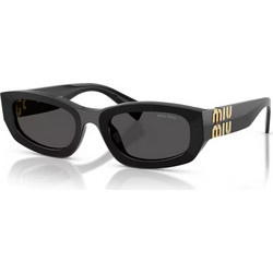 Miu Miu MUB04S 16K08Z Γυναικεία Γυαλιά Ηλίου Ορθογώνια Κοκάλινα Μαύρα με Μαύρο Φακό