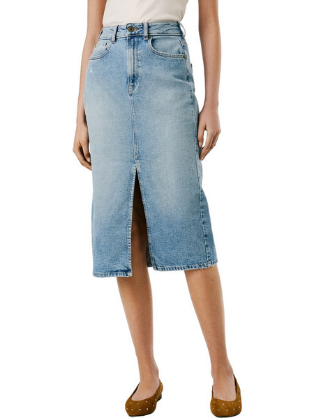 Pepe Jeans Μίντι Φούστα Τζιν Ψηλόμεση Pencil Μπλε PL9011862WB-000