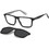Polaroid Eyewear PLDD590/C O6W Ανδρικός Σκελετός Γυαλιών Οράσεως με Clip-On Κοκάλινος Μαύρος