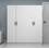 Megapap Τετράφυλλη Ντουλάπα Ρούχων Vivian Λευκή 160x51.8x181cm GP100-0111,1