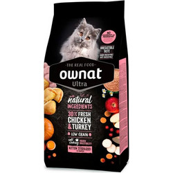 Ownat Ultra Kitten Sterilised Low Grain with Chicken & Turkey 400gr