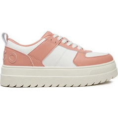 Hugo Lyssa Tenn Γυναικεία Sneakers Flatforms Λευκά Ροζ 50536310