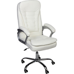 PoliHome Celadon Καρέκλα Διευθυντική με Ανάκλιση Λευκή 162883429