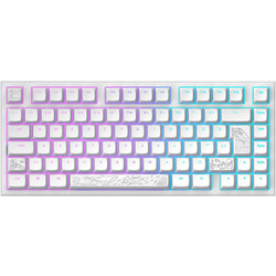Dark Project ALU81A Terra Nostra Ασύρματο Μηχανικό Gaming Πληκτρολόγιο TenKeyLess με G3ms Moonstone Διακόπτες RGB White