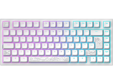 Dark Project ALU81A Terra Nostra Ασύρματο Μηχανικό Gaming Πληκτρολόγιο TenKeyLess με G3ms Moonstone Διακόπτες RGB White