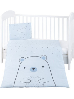 KikkaBoo Bear With Me Σετ Λίκνου Light Blue 3τμχ