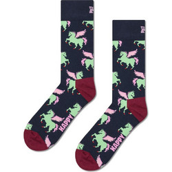 Happy Socks Pegasus Βαμβακερές Γυναικείες Κάλτσες Navy Μπλε Τιρκουάζ με Σχέδια P003178-1000