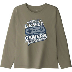 Name It Next Level Παιδικό T-Shirt Μακρυμάνικο Χακί 13234715