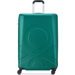 Delsey x Benetton Βαλίτσα Μεγάλη 76x50x32cm με 4 Ρόδες Πράσινη