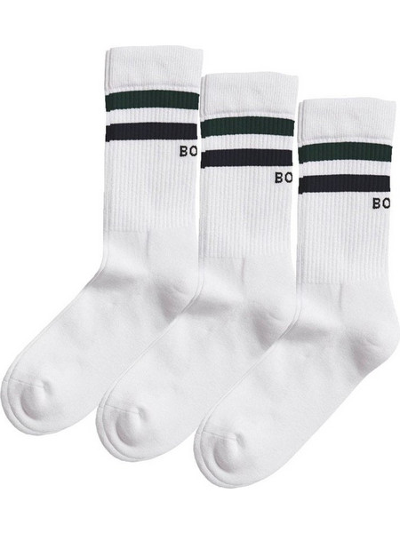 Bjorn Borg Ανδρικές Κάλτσες Ψηλές Λευκές 3Pack 10002143-MP001