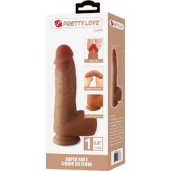 Pretty Love Curtis 6.8" Ρεαλιστικό Dildo με Βεντούζα & Όρχεις 17.2cm Flesh