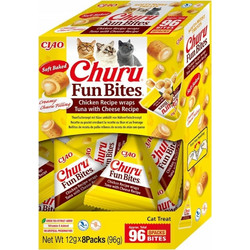 Inaba Churu Fun Bites with Chicken, Tuna & Cheese Cat 8x12gr