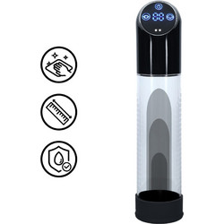 Pumped Automatic Waterproof Τρόμπα Πέους με Δόνηση Μαύρη
