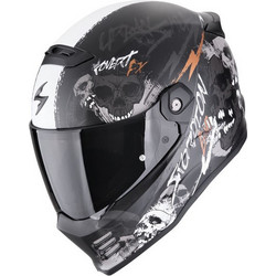 Scorpion Covert-FX Skullzy Matt Black Grey Golden Κράνος Μηχανής Full Face 1400gr