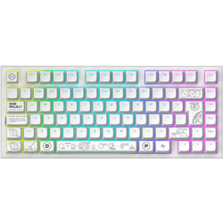 Dark Project ALU81A Terra Nova Ασύρματο Μηχανικό Gaming Πληκτρολόγιο TenKeyLess με G3ms Moonstone Διακόπτες RGB White