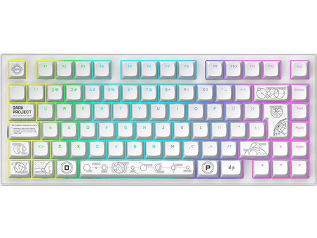 Dark Project ALU81A Terra Nova Ασύρματο Μηχανικό Gaming Πληκτρολόγιο TenKeyLess με G3ms Moonstone Διακόπτες RGB White