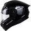 Spyder Radar Plain Black Κράνος Μηχανής Full Face