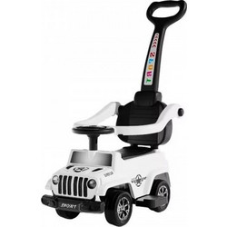 Emporio Collection Jeep Sport Περπατούρα Ride On Αυτοκινητάκι με Χειρολαβή 12m+ Λευκή