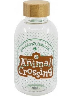Aria Trade Animal Crossing Παιδικό Παγούρι Γυάλινο Διαφανές 620ml