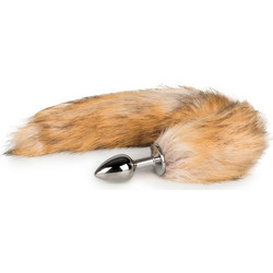 EasyToys Fox No 1 Πρωκτική Σφήνα Tail Plug 42cm Ασημί Καφέ