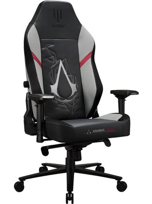 Subsonic Assassin's Creed Καρέκλα Gaming Δερματίνης με Ρυθμιζόμενα Μπράτσα Μαύρη Γκρι SA5626-1