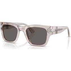 Persol PO3384S 1229B1 Ανδρικά Γυαλιά Ηλίου Τετράγωνα Κοκάλινα Διαφανή με Μαύρο Φακό