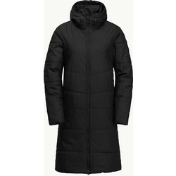 Jack Wolfskin Γυναικείο Μπουφάν Χειμωνιάτικο Softshell Μακρύ Μαύρο 1207501-6350