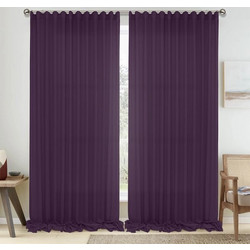 Lino Home Κουρτίνα Παραθύρου με Τρέσα 150x295 1010 Mauve