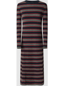 Pepe Jeans Midi Καθημερινό Φόρεμα Πλεκτό Ανθρακί PL9537715