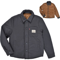Levi's Παιδικό Μπουφάν Χειμωνιάτικο Softshell Αδιάβροχο Ανθρακί Μπρονζέ 9EL256-G4O